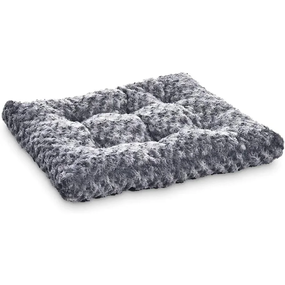 Basics Plush Pet Bed and Dog Crate Pad With Stitched Tufting 29 x 21 x 3 Inches